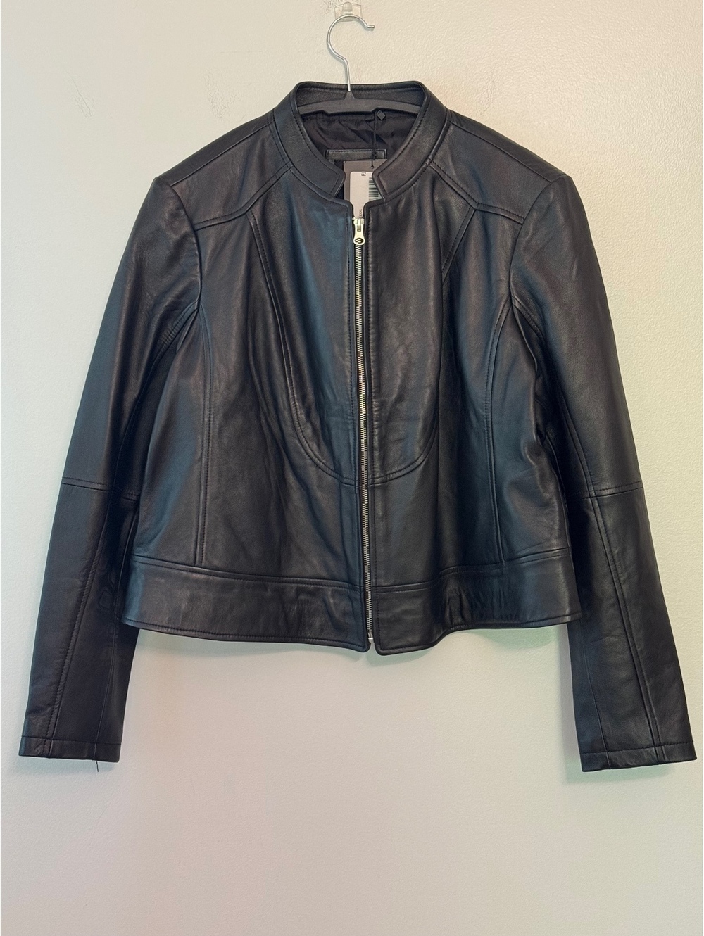 Black real leather jacket